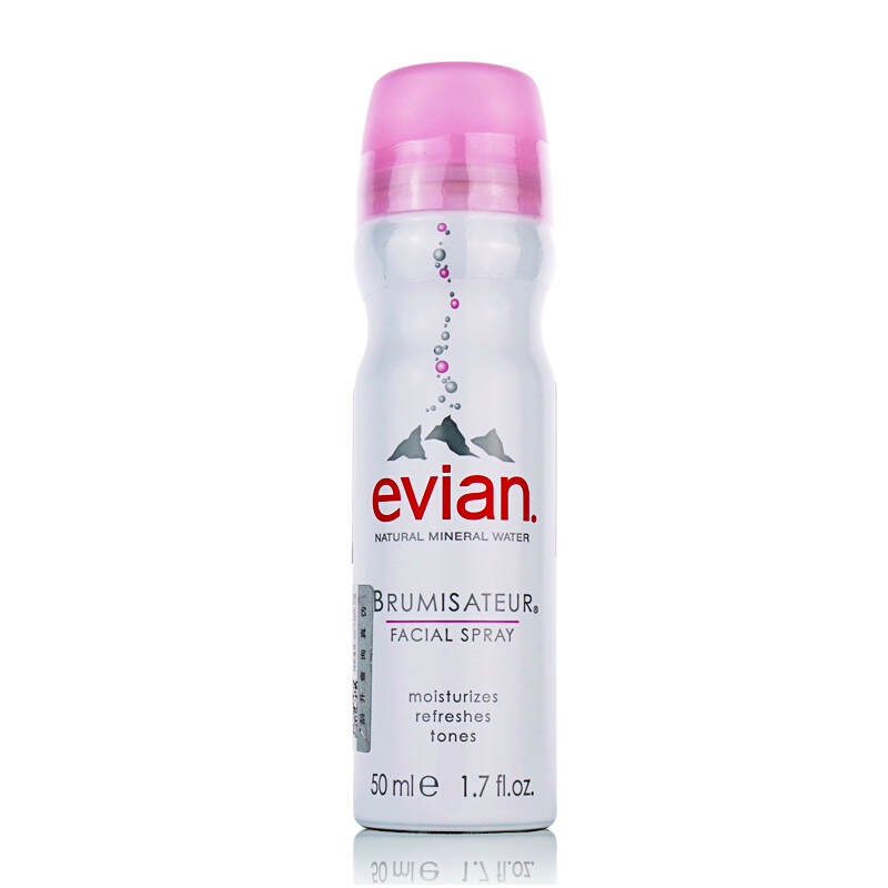 满99元包邮法国进口专柜正品 Evian矿泉水依云喷雾50ml 补水