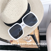 Song Xi Ma Sichun the same sunglasses 2018 square big frame net red polarized sunglasses vintage black white men and women