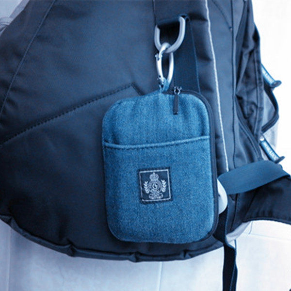 Foreign Trade Raw Single All-cotton Jeans Pocket Small Hanging Bag Key Bag Zero Wallet Children Student Leisure Containing Bag