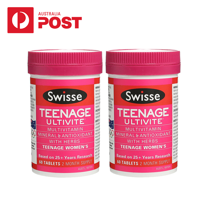 Swisse 女孩儿童复合维生素片60粒*2瓶 澳洲进口青少年保健品