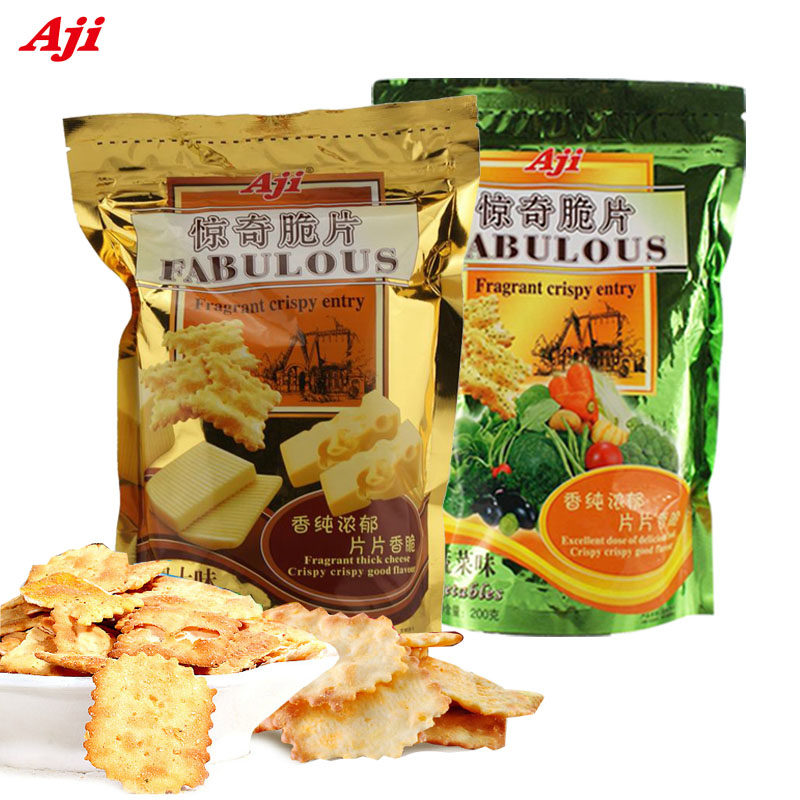 【天猫超市】Aji惊奇饼干超值２包套装 黄金起士/鲜绿蔬菜 $
