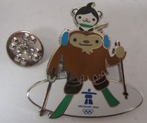 2010 Vancouver Winter Olympics badges mascot QUATCHI and MIGA ski badges