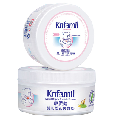 康婴健婴儿松花爽身粉 宝宝痱子粉 新生儿童爽身粉140g KYJ099