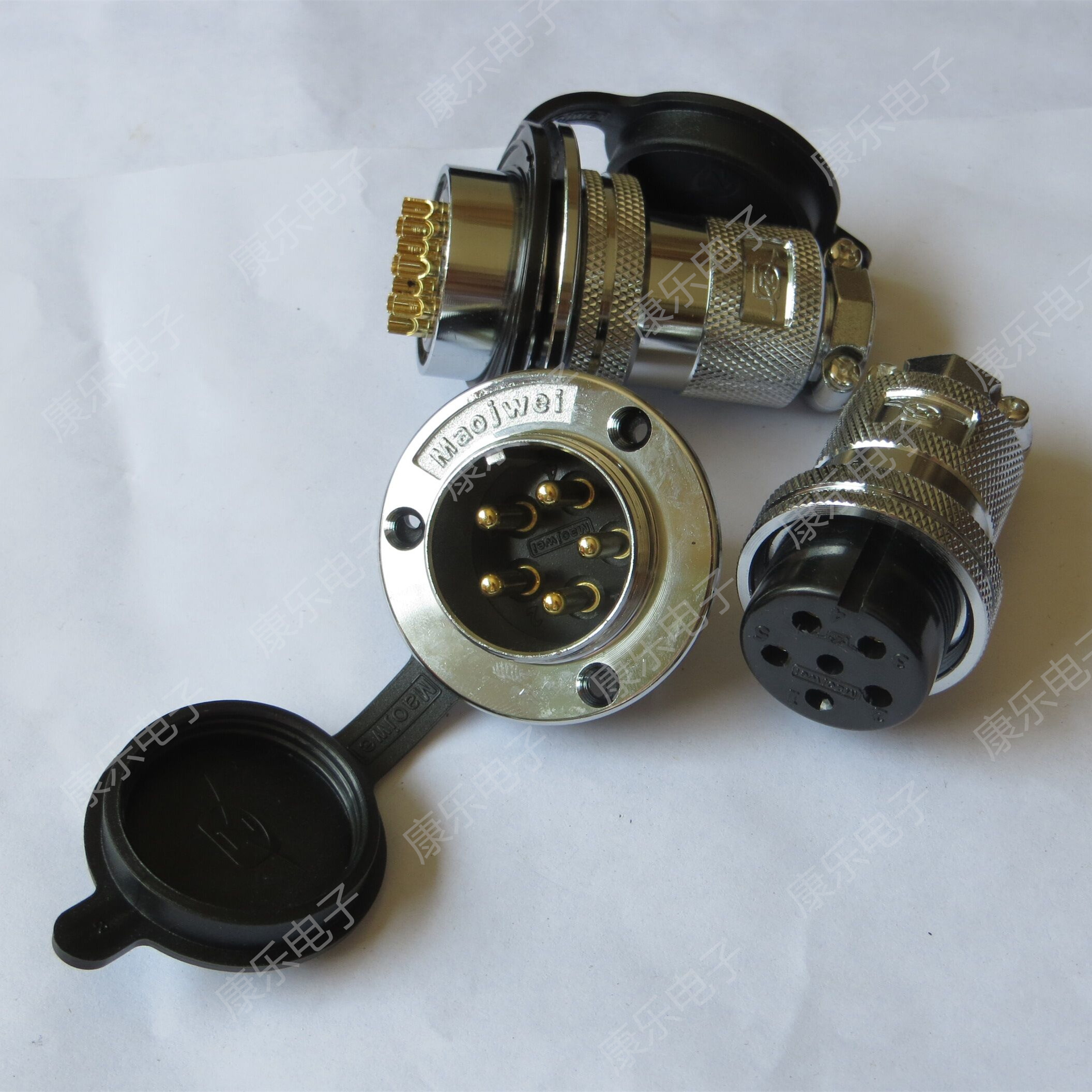 Heavy Strength (ZJPT) Connector Aero plug 25M-5A-5E (5 core) DF25-5T three-eye flange seat