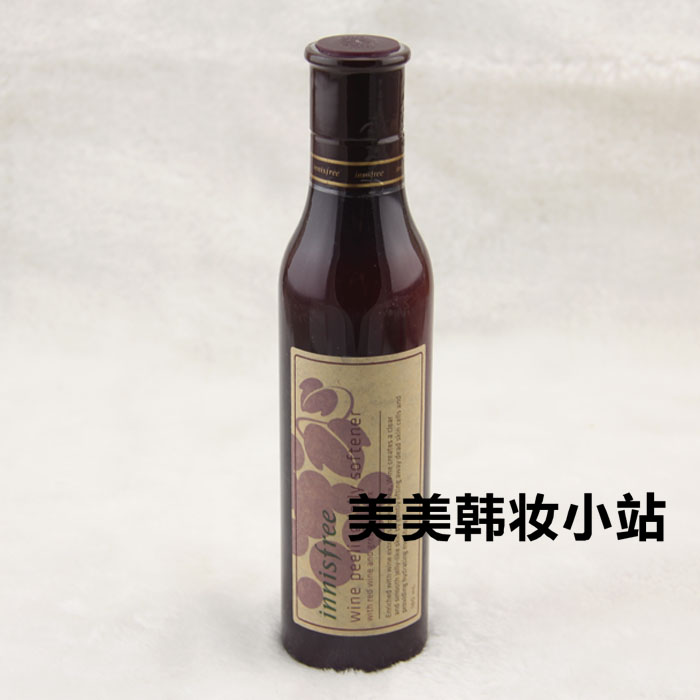 韩国innisfree悦诗风吟红酒磨砂啫喱水180ml 去角质凝露