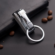 Boyou keychain mens waist hanging alloy belt buckle simple metal car keychain wearing belt pendant gift