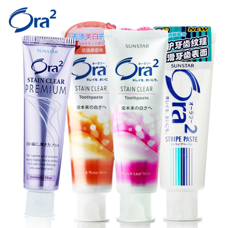 日本原装进口皓乐齿Ora2牙膏4支装去烟渍
