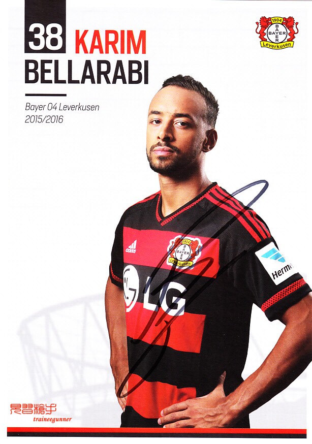 German footbella rabbi Leverkusen 2015 2015 - -16 season pro-pen signature official card