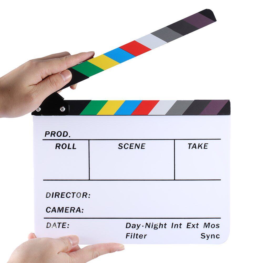 Photography props English white background color movie field board acrylic board beat board clapper board director board auxiliary