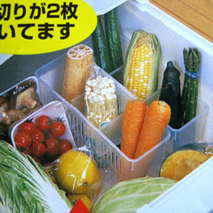 inomata 塑料冰箱分隔储藏框 收藏盒 厨房蔬果收纳盒