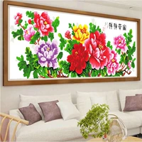 Цветок kaiui peony flower line Вышивка кросс -вышива