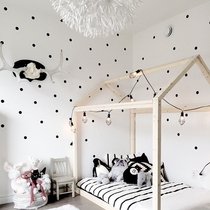 ins Nordic Polka dot creative home stickers Childrens room bedroom simple environmental protection self-adhesive geometric pattern wall stickers