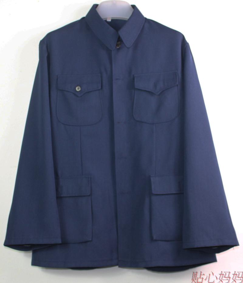 Grandpa clothes single-layer Zhongshan clothing jacket Zhongshan clothes small pint performance props blouses dad clothes for spring and autumn