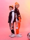 Sảnh khiêu vũ màu đen cam ít trẻ em đường phố nhảy hip hop quần hiphop chùm chân quần cotton trang phục Jazz thủy triều