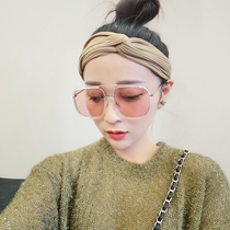 Fashionable square frame sunglasses myopia large square frame men and women Net red star Big Frame glasses frame flat light frame