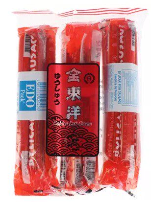 Hong Kong Jindongyang EDO live red dragon sausage 15 fish sausage 360g bag 25 bags box