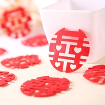 Wedding Wedding supplies Wedding room decoration Hand-thrown bed sprinkler small Hi word creative non-woven fruit plate Hi stairs Hi