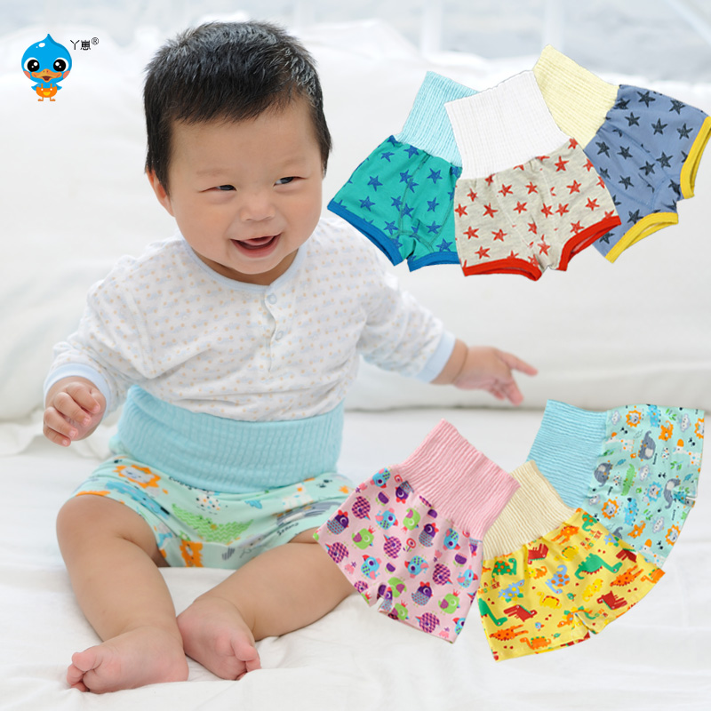 Children's high waist underwear male baby four corners shorts Warm baby belly pants Belly circumference four corners pants 0-15 years old