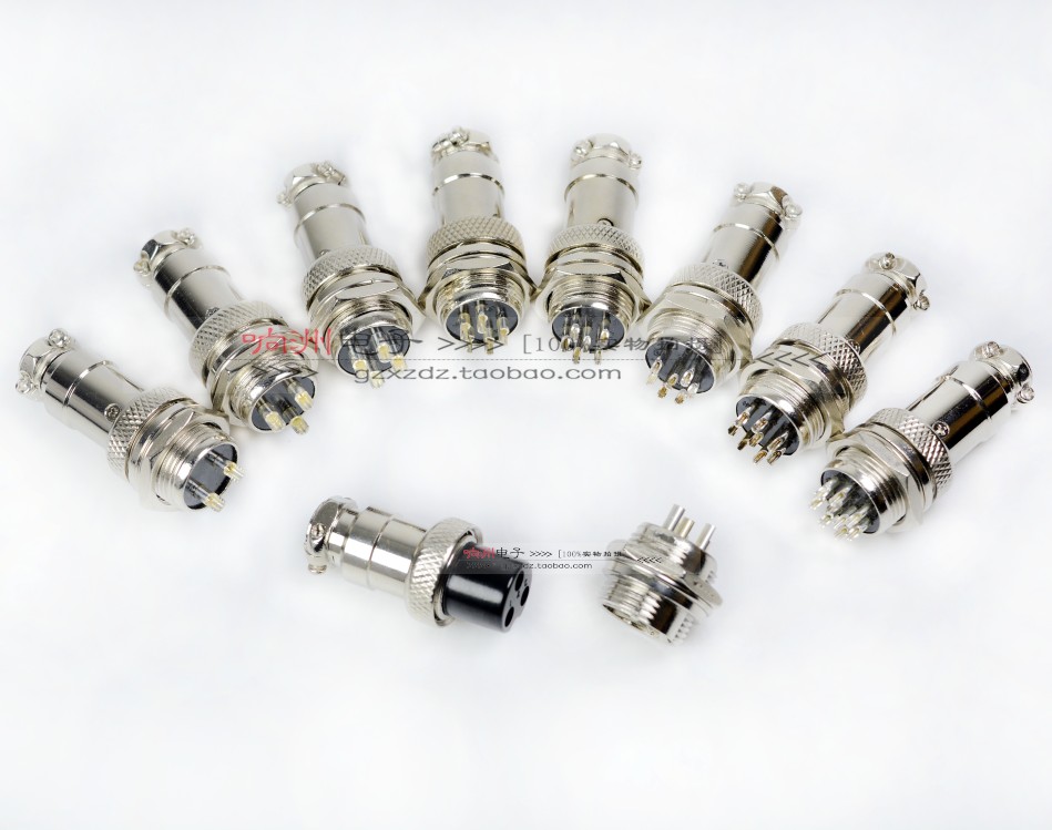 Copper pin silver plated aviation plug GX16-2 core 3 core 4 core 5 core 6 core 7 core 8 core 9 core aviation socket