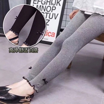 Childrens pants girls leggings autumn clothes 2021 New Korean childrens pants little girl cotton bow elastic pants