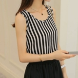 Майка топ, шифоновая футболка без рукавов, 2018, в корейском стиле