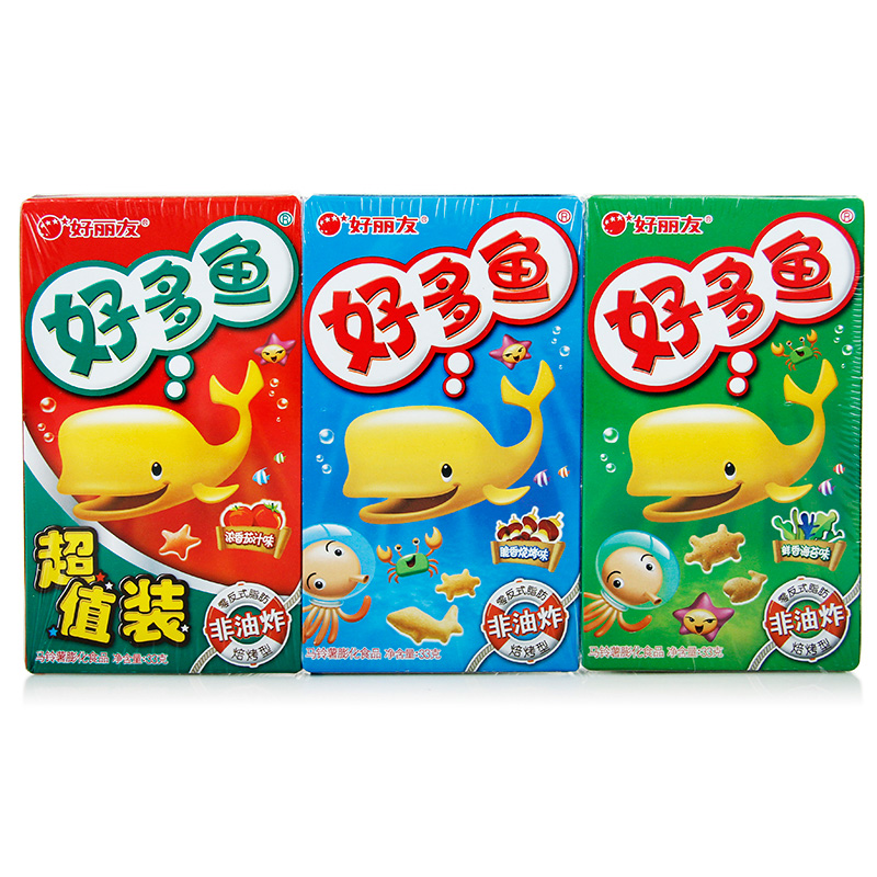 【天猫超市】好丽友 好多鱼（烧烤+茄汁+海苔）新旧包装随机发放