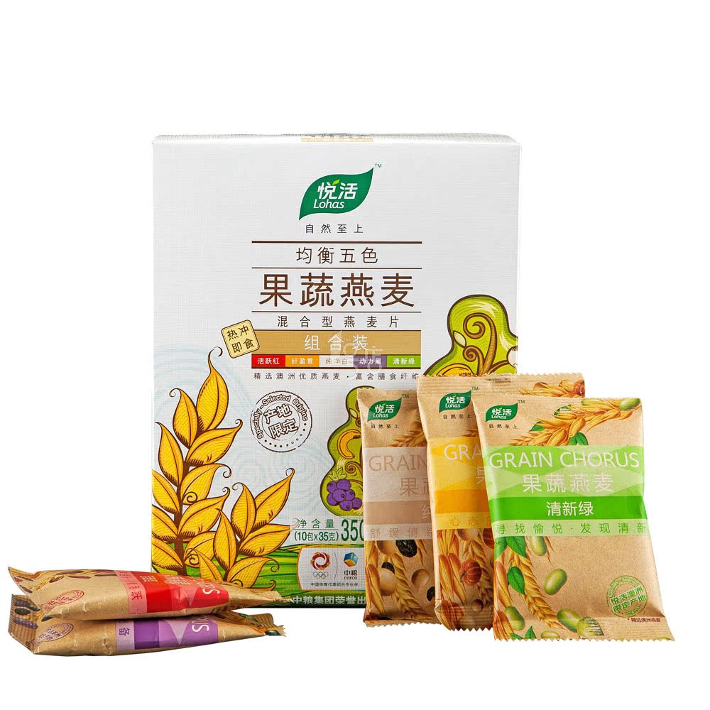 悦活 果蔬燕麦组合装350g/盒