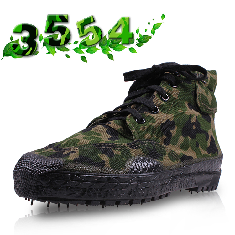 3554 Camouflak 99 High Cylinder Combat Training Shoes Men And Women Style Rubber Shoes Canvas Outdoor Mountaineering Training High Waist Emancipation Shoes
