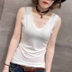 ແບບພາກຮຽນ spring ແລະ summer ແບບ double V-neck lace threaded cotton vest suspender women's slim slim sleeveless vest bottoming shirt