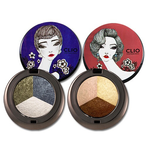 Clio/珂莱欧 韩国正品 艺彩晶亮眼影三色持久 防油防水