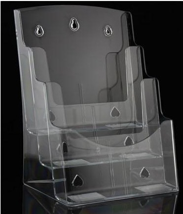 A5 Triple Layer Desktop Information Shelf Propaganda Display Rack Color Page Table Catalogue Rack Color Page Transparent Shelf 7181