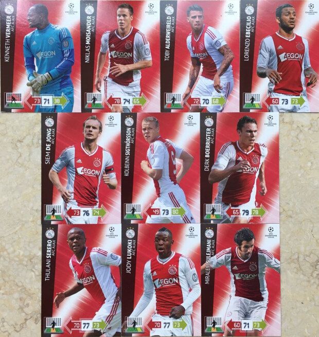 Panini Panini 12-13 Champions League stars Card full set of Puka 10 Ajax-Taobao