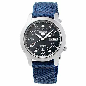 台湾官网直邮进口【SEIKO】精工5号野战机械帆布表