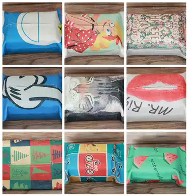 In Green handmade fabric can add lanyard cotton and linen tissue box Tissue bag napkin box Small