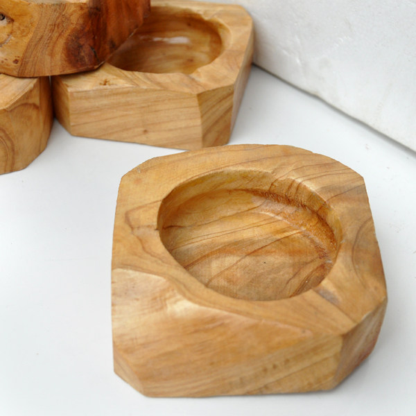 Solid wood bamboo ashtray batch pure natural original ecological personality creative home European retro - craft parts
