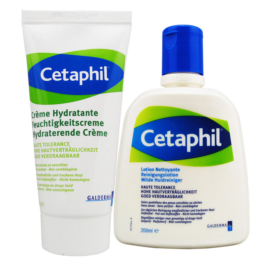 Cetaphil/保湿润肤霜50g+丝塔芙洗面奶200ml温和护肤套装保湿补水