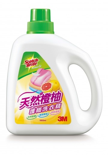 3M L101天然橙柚护纤洗衣精 1800ml台湾官网直邮进口