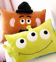 Student Dormitory Girl Heart Hug Pillow Cover Cartoon Cute Couple Plush Single Pillowcase Pillow Headgear