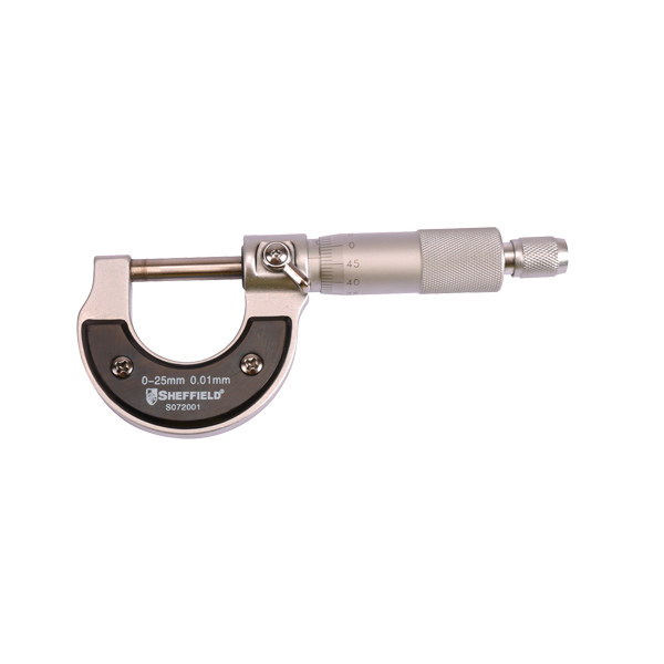Steel shield micrometer S072001 2 Industrial outer diameter micrometer 0-25-50mm Spiral Micrometer instrument 0 01