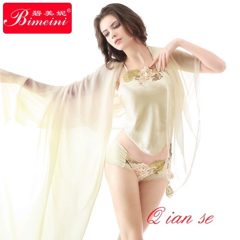 Bi Mini sexy băng đô quần lót khăn lụa khăn ba mảnh phù hợp với đồ ngủ ren thêu ren sexy - Bellyband