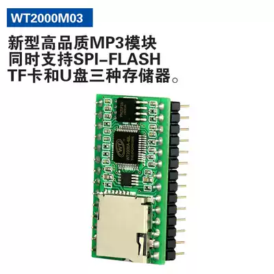 WT2000M03 MP3 voice module IC integrated circuit treadmill music IC game console music IC