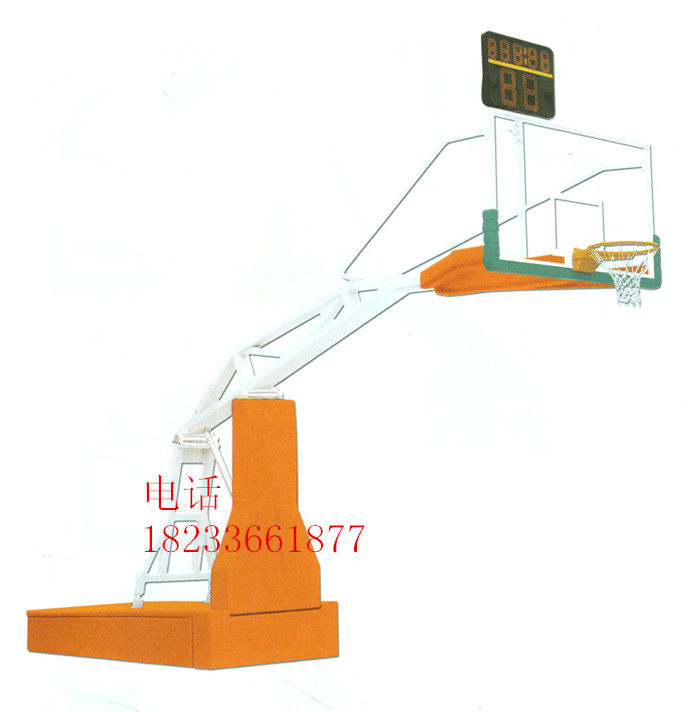 (Standard electro-hydraulic mobile lifting basketball stand) Tempered glass backboard adult indoor and outdoor