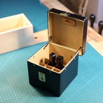 Monkey handmade× lipstick small suitcase makeup box retro small suitcase size customization