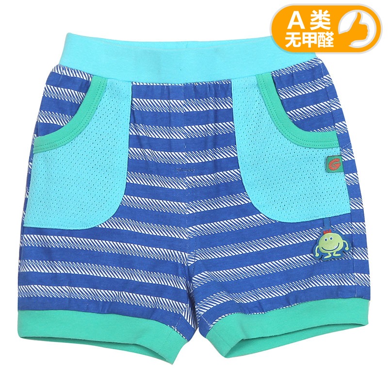 2015夏季新品乐友孕婴童 歌瑞贝儿童装男童休闲条纹针织短裤