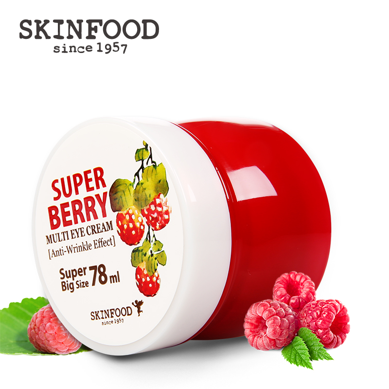 skinfood思亲肤超级覆盆子眼霜去细纹黑眼圈紧致提拉抗皱保湿补水