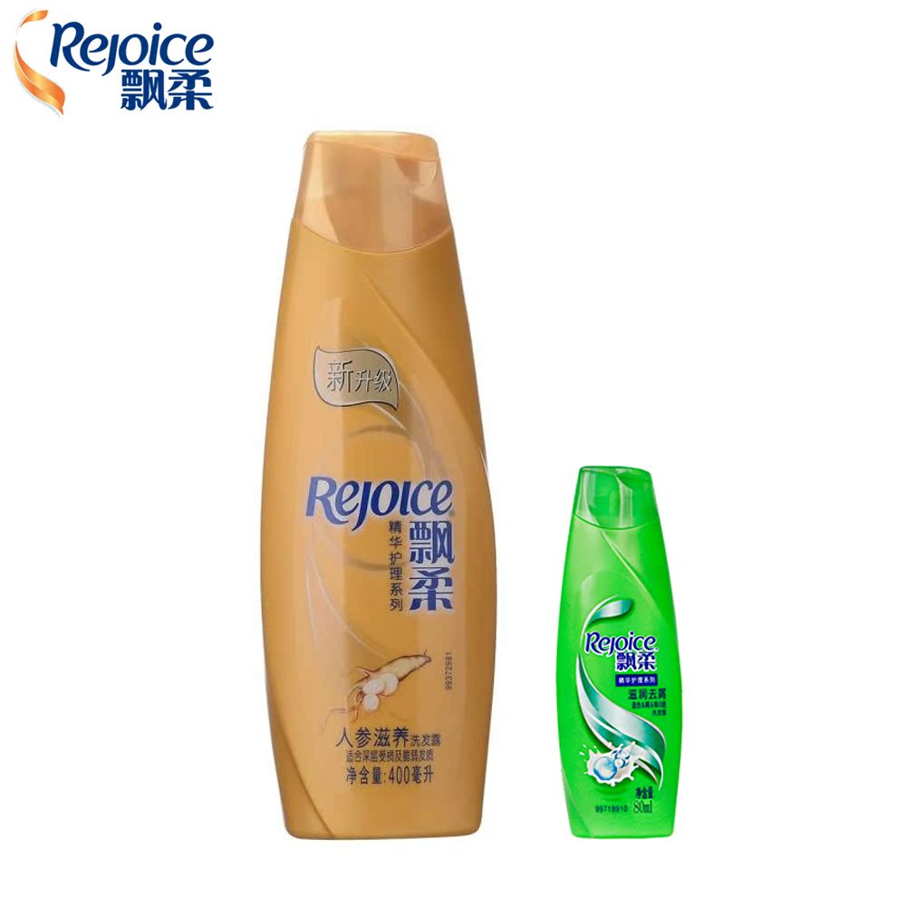 Rejoice飘柔人参滋养洗发露 400ml  宝洁专卖 送80ml飘柔小样
