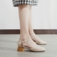 Giày bà ngoại mới 2018 phiên bản Hàn Quốc hoang dã với đôi sandal nữ mùa hè mũi vuông retro với một đôi giày Mary Jane