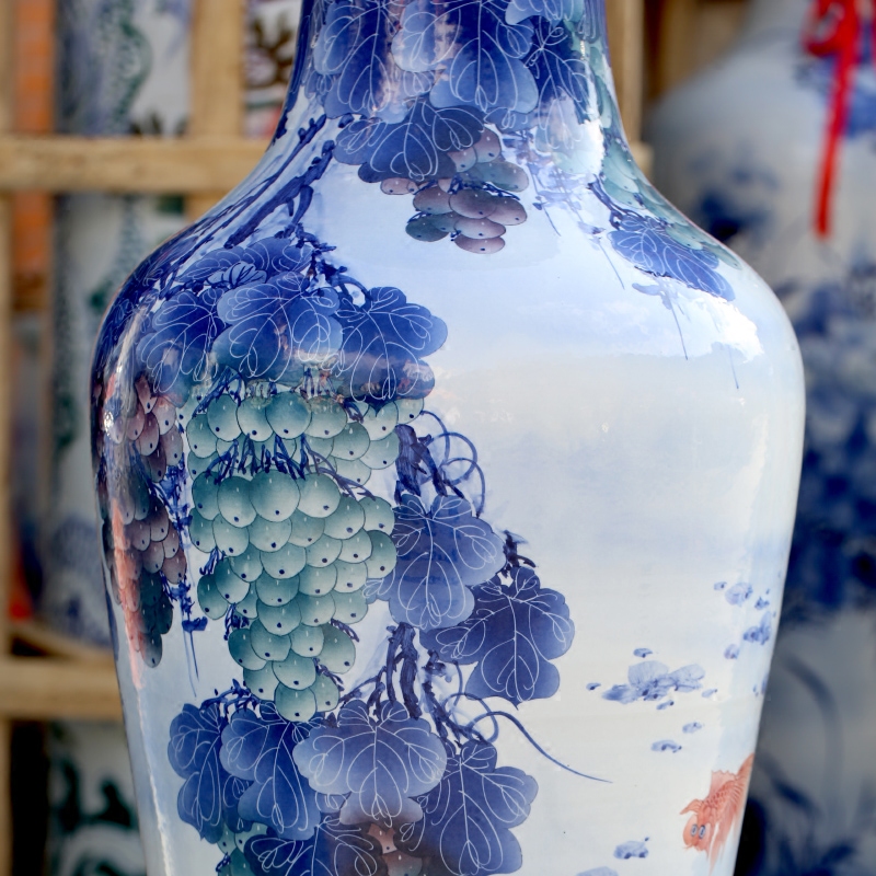 Jingdezhen ceramic famille rose gold, large vases, home sitting room hotel modern flower arrangement act the role ofing is tasted furnishing articles