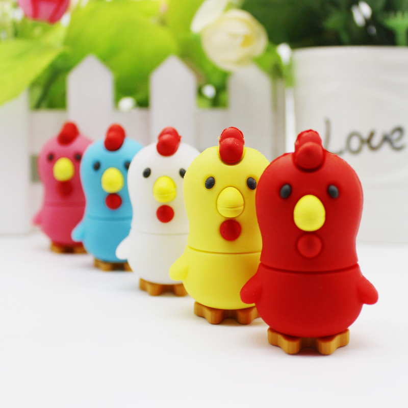 Snowrock U disc 32G Chicken Years Creative Cartoon 32g With Body Dish Cute Mini Individuality Chick Gift custom U disc