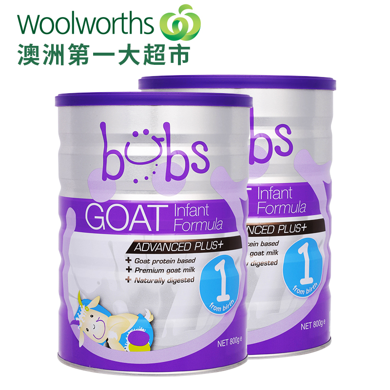 woolworths澳洲原装进口 Bubs 1段配方羊奶粉 800g*2罐 婴儿奶粉